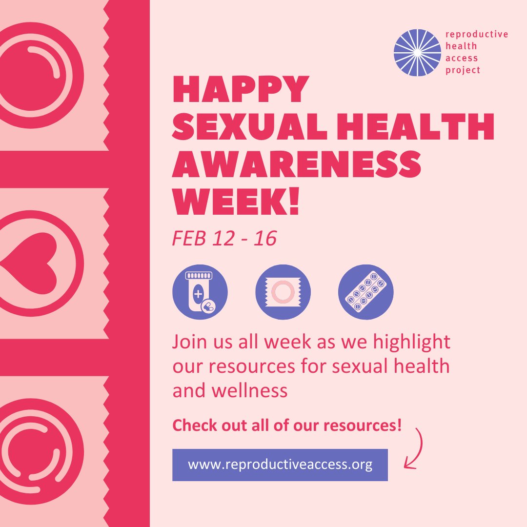 Make sexual health your valentine 💘 Join RHAP all week long as we highlight our resources on contraception, emergency contraception, gender affirming care and more! #SexualHealth #ValentinesDay #Contraception