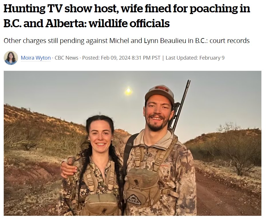 Bit of a wild story from my two dearest provinces: The host of a backcountry hunting show has been busted for poaching, including hunting in protected wildlife areas. Wild TV now says it has removed all 'Alpine Carnivore' content @CBCNews @cbcnewsbc cbc.ca/news/canada/br…