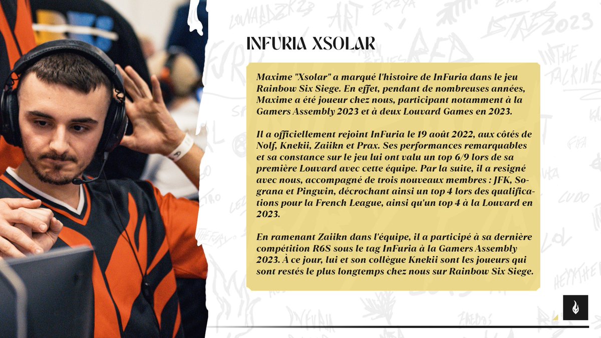 InFuria_esport's tweet image. HALL OF FAME - Portrait « xSolar »

Il est l'un des deux seuls joueurs R6S qui sont restés avec nous pendant plus d'un an.

Ce portrait est aussi une façon de te dire au revoir, merci pour tout Maxime "@SolarEvoL" 🇫🇷 !

#INTHEFURY 🔴⚫️