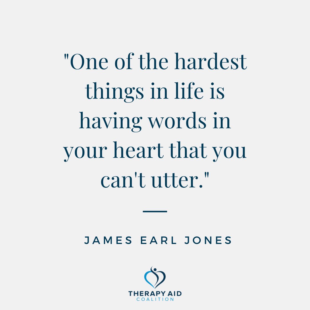 These words from James Earl Jones ring so powerfully true. Today, we hope you find a way to express any unspoken words in your heart.... You are not alone. #quotes #inspirationalquotes #quotestoliveby #jamesearljones #youarenotalone #speakyourtruth