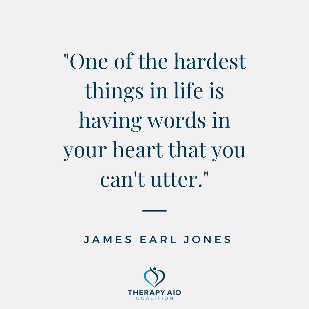 These words from James Earl Jones ring so powerfully true.  Today, we hope you find a way to express any unspoken words in your heart....  You are not alone.

#quotes #inspirationalquotes #quotestoliveby #jamesearljones #youarenotalone #speakyourtruth