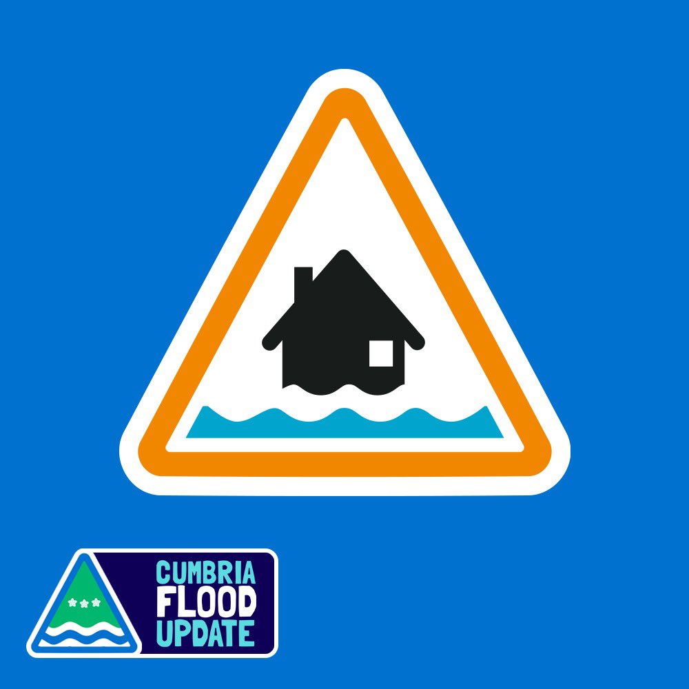 ⚠️ 3 flood alerts are in place today! Flooding is possible. 

#CumbriaFloods 
#Cumbria