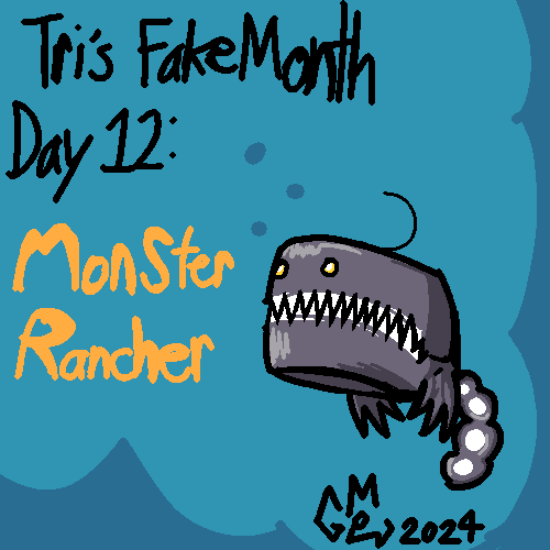 tricoelacanth's tweet photo. Tri's FakeMonth Day 12: Monster Rancher

Despite its looks, Snapp is a peaceful monster. It's only annoyed when ocean currents leave it stranded on the beach, where it can't move as easily. Snapp is a Fanciful monster of the Water element.

#monsterrancher #FakeMonth #fakemon https://t.co/zVTPvHmP1U