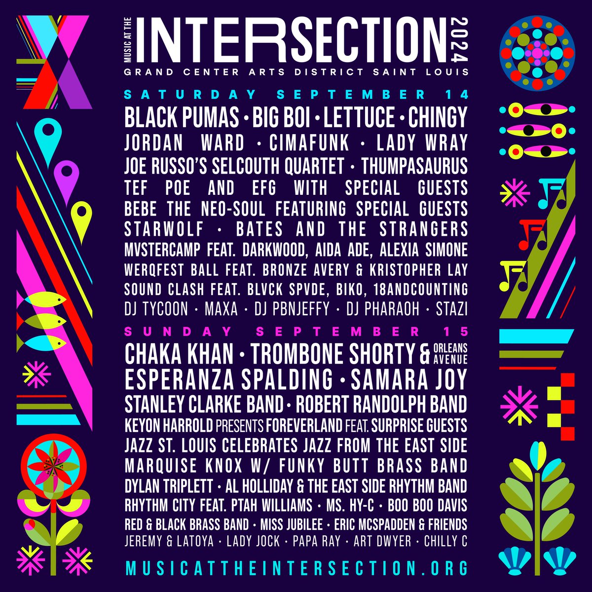 ST. LOUIS, WE LOVE YA BABY AND YOUR SUPER COOL SPECIAL PIZZA! WE ARE HONORED TO PLAY @Music_Intersect ON THIS COOL LINEUP IN SEPTEMBER FOR YOU – SEE YA THERE 🤠🤠🤠🤠 TIX ON SALE FRIDAY AT 10AM CT — MusicAtTheIntersection.org #MATI