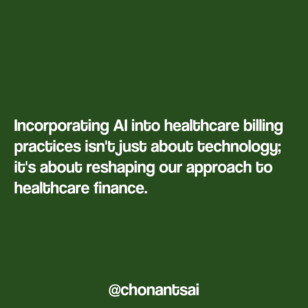 chonantsai's tweet photo. AI strategy for billing in healthcare https://t.co/5yMnTPWC9E