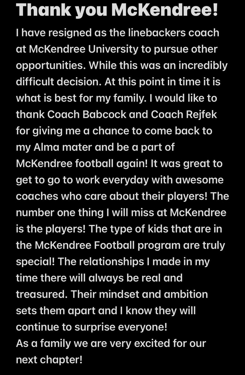 Thank you McKendree University!