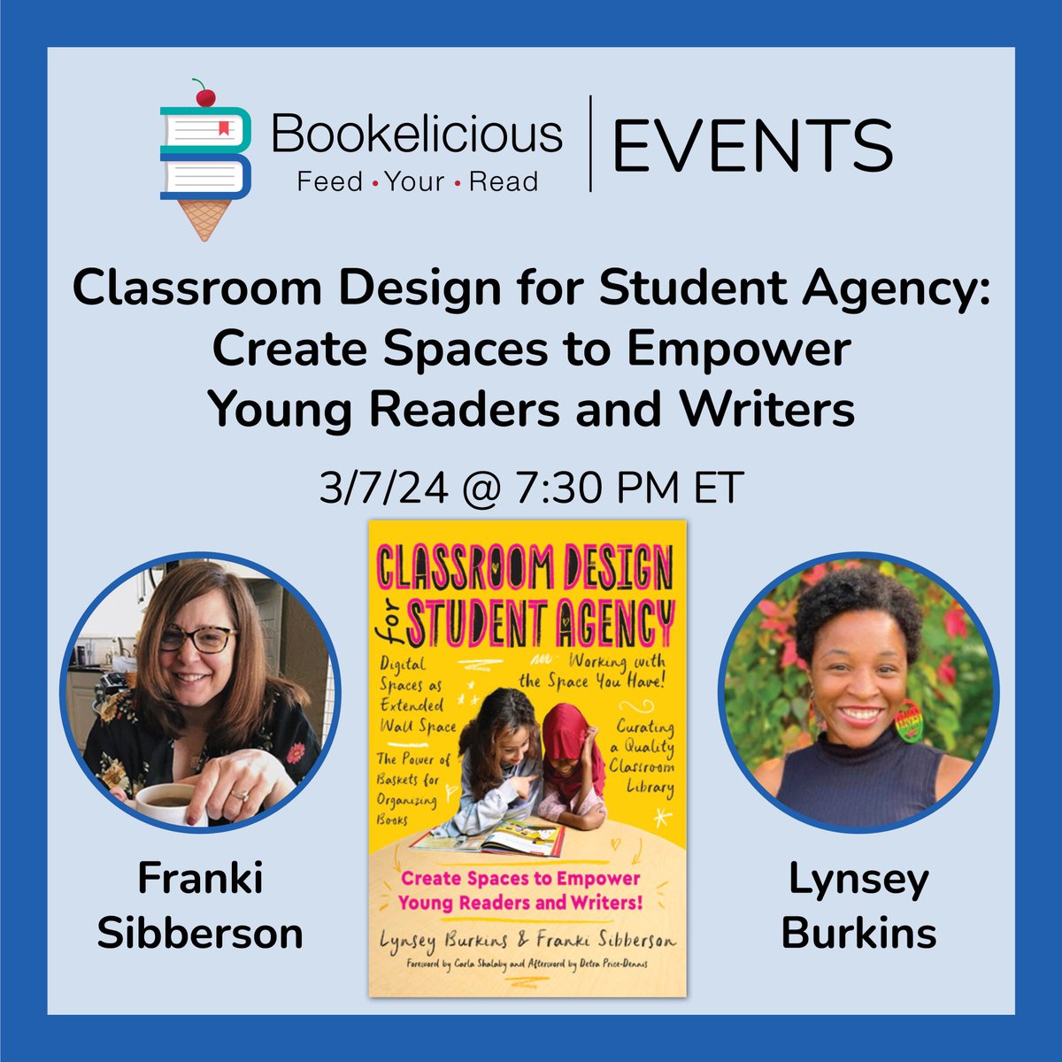 ✍️ Empower readers & writers! 📚 Curate a quality class library! 💪 Develop student agency! Literacy experts and educators @lburkins & @frankisibberson wrote a book with a side of FREE PD! Register: bookelicious.com/events/ '...one of the most...brilliant books I have ever read.'
