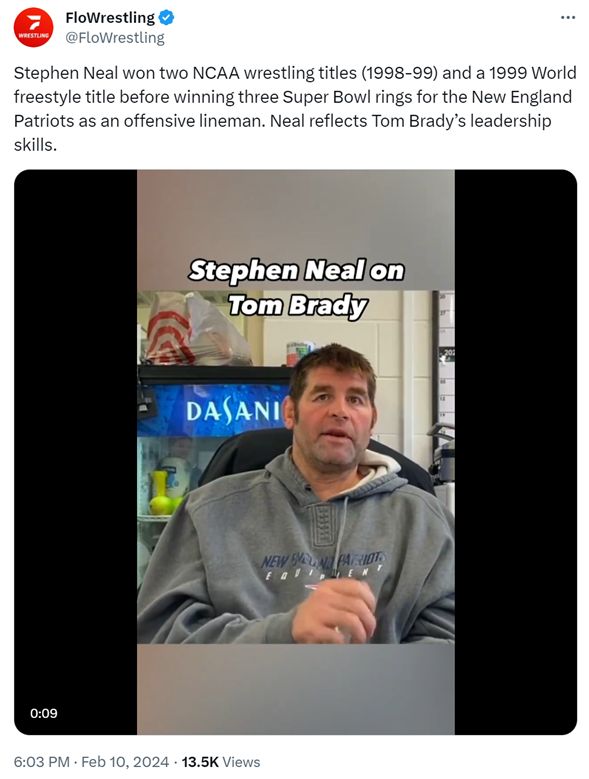 Stephen Neal on Tom Brady | buff.ly/3UEpm9F #NCSportsLLC #StephenNeal #NewEngland #Patriots #NFL #Athlete #Wrestler #NCAAWrestlingtitle #leadership