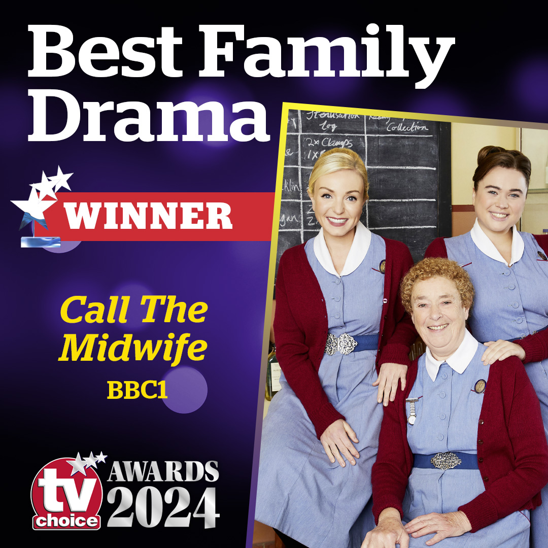 Huge congratulations to @CallTheMidwife1 winning an incredible ninth BEST FAMILY DRAMA award at the 2024 #tvchoicewards.

@4JennyAgutter @BBCOne @nealstprods #TVChoiceMagazine #Winner #BestFamilyDrama #CallTheMidwife #BBC #BBC1