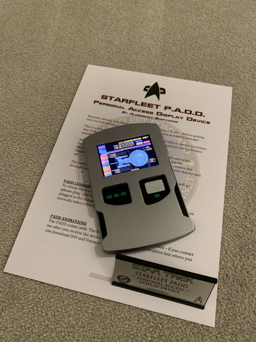 aldershipyards's tweet photo. The final Padd!? Who knows!
#startrek #trek #startrekvoyager #startrekthenextgeneration #startrekdeepspacenine #padd #startrekprop #prop #cosplay #startrekcosplay #trekkie #trekker #tng #ds9 #propbuilder #nerd #geek #sofarsogood https://t.co/7s8JNqt86q