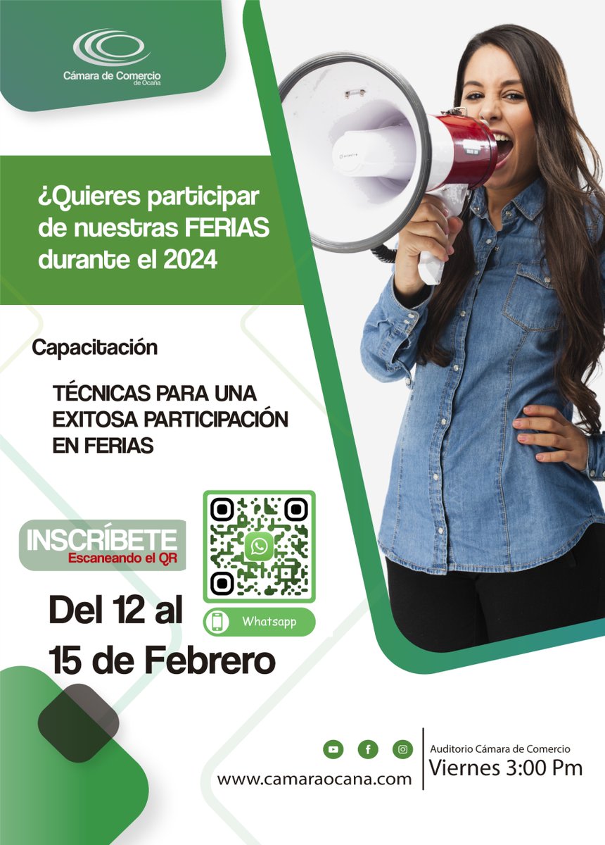 ¡Potencia tu participación en ferias! 🚀🔧 Descubre las claves para el éxito en nuestra capacitación en técnicas para una exitosa participación en ferias. ¡No te quedes atrás, regístrate ahora y asegura tu lugar! 🎓👥 
#CapacitaciónFerial #éxitocomercial