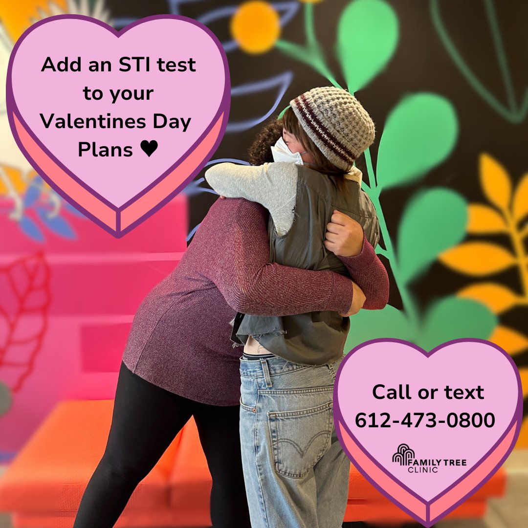 What's more romantic than getting tested? We have appointments available this week for STI testing. Call or text 612-473-0800 to make an appointment.