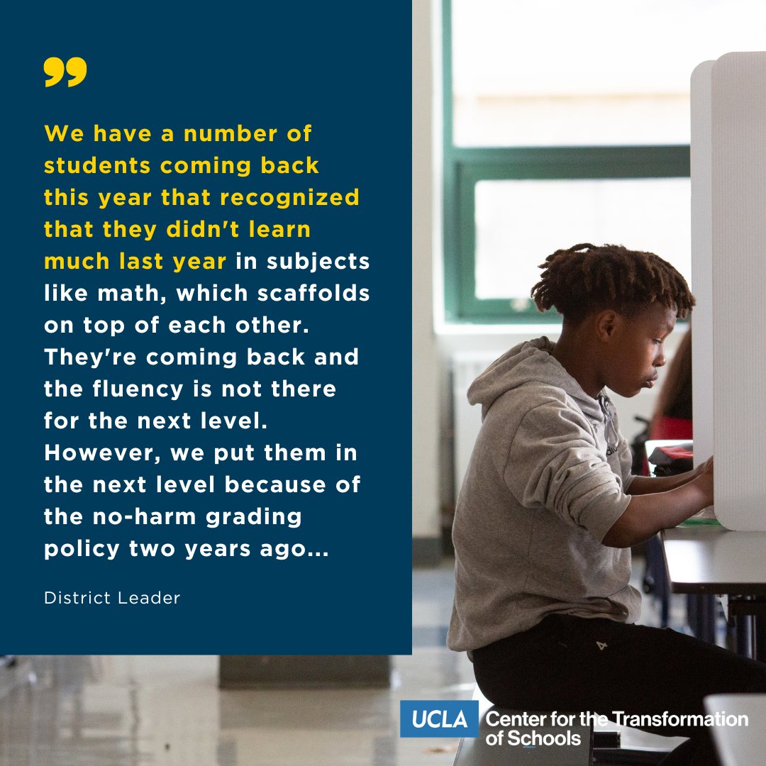 A new CTS research brief highlights the experiences of school staff during the pandemic through interviews w/ teachers, principals, school counselors, &amp; district staff. 

❗Key among the findings: widespread inequities in remote learning conditions.

#COVID19 #CaylaJ #edequity