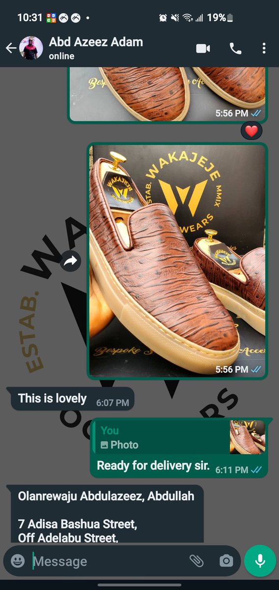 Step into craftsmanship with our bespoke shoes, where every stitch tells a story of artistry and quality.

Thank you <a href="/abuhafsor/">Abdulazeez Abdullah</a> for the patronage.
#handmade 
#Shoes #hamdmadeshoes

Location-Lagos