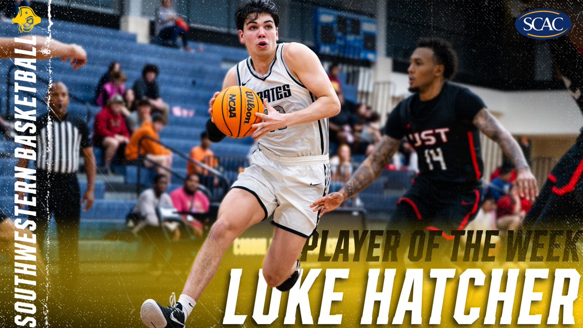 Luke Hatcher is your @SCAC_Sports Men’s Basketball Player of the Week! 🏴‍☠️