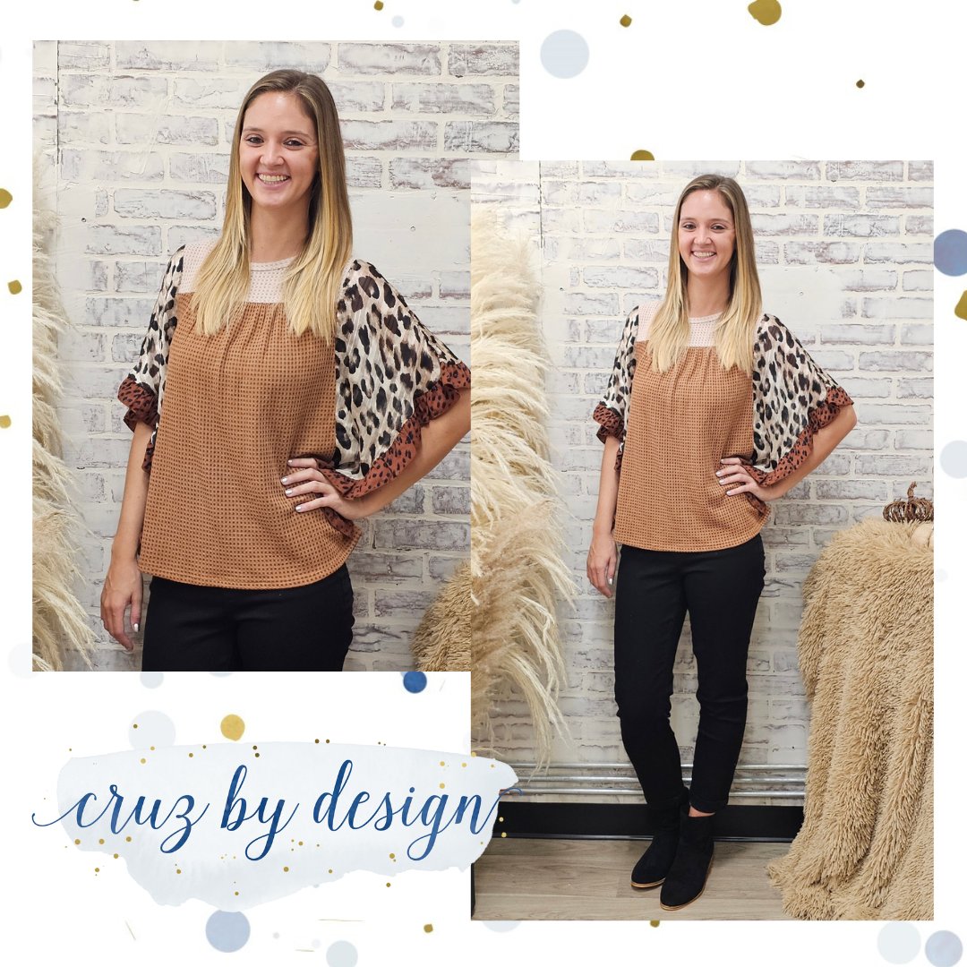 Roar all day in this cute waffle knit top with flutter sleeves!

#roar #animalprint #inspiration #fashionista #fashion #outfit #shopping #boutiqueshopping #palmharborshopping #boutiquetrends #boutiquefashion #dunedinboutique #palmharborboutique