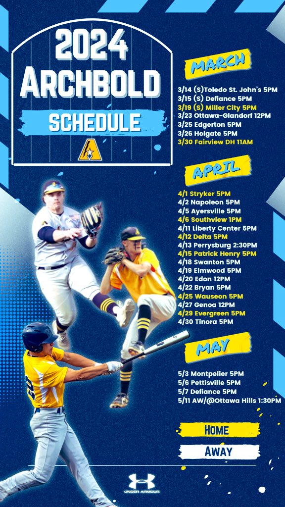 Archbold Baseball ⚡️⚾️ (@archboldbasebal) on Twitter photo The 2024 Archbold Varsity Baseball Schedule is here! ⚡️⚾️ #ForTheA <a href="/DHeff11/">Dylan Hefflinger</a> <a href="/PrepBaseballOH/">Prep Baseball Ohio</a> <a href="/crescentsports/">Crescent-News Sports</a> <a href="/northwest_ohio/">Northwest Ohio Sports</a> <a href="/sports_nwo/">NWO Sports</a> <a href="/TBT_Sports/">Bryan Times Sports</a> <a href="/StateSportsNet/">Stateline Sports Net</a> <a href="/toledosports/">Blade Sports</a> The 2024 Archbold Varsity Baseball Schedule is here! ⚡️⚾️ #ForTheA <a href="/DHeff11/">Dylan Hefflinger</a> <a href="/PrepBaseballOH/">Prep Baseball Ohio</a> <a href="/crescentsports/">Crescent-News Sports</a> <a href="/northwest_ohio/">Northwest Ohio Sports</a> <a href="/sports_nwo/">NWO Sports</a> <a href="/TBT_Sports/">Bryan Times Sports</a> <a href="/StateSportsNet/">Stateline Sports Net</a> <a href="/toledosports/">Blade Sports</a>
