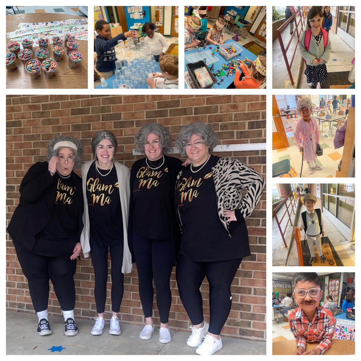 100th Day was a great time! We had hands on stem activities, 100th day exercises, place value stations, writing prompts of things we would do if we were 100… 1st grade had nonstop fun learning today!! 👵🏻👵🏻👵🏻👵🏻