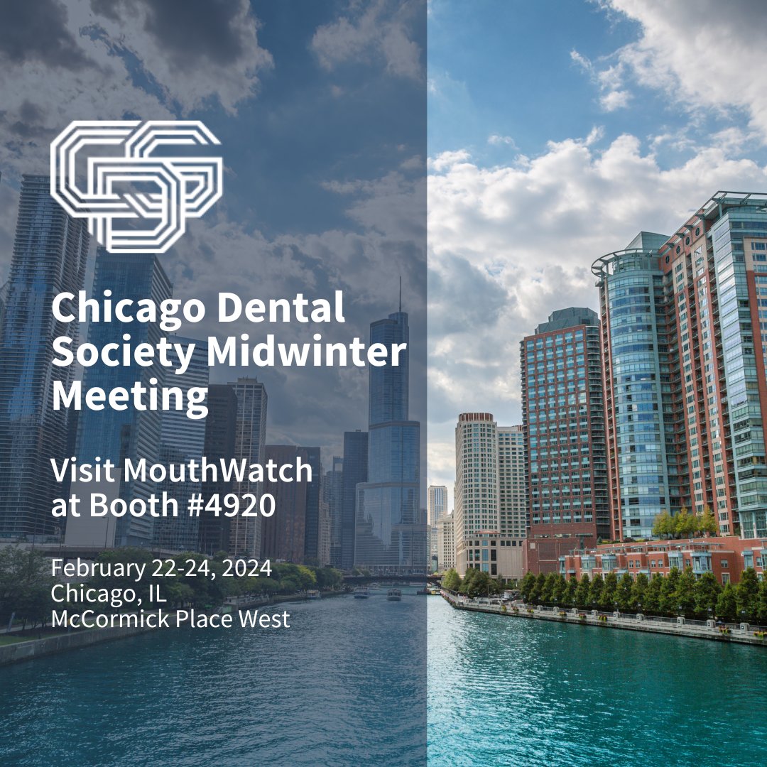 MouthWatch will be exhibiting at the 159th Chicago Dental Society Midwinter Meeting, Feb. 22 – 24, 2024.⁠
⁠
Stop by booth #4920 to see how MouthWatch continues to enhance the patient experience!⁠

#CDS24 #MidwinterMeeting #chicagodentalmeeting #chicagodentists #dentalevents