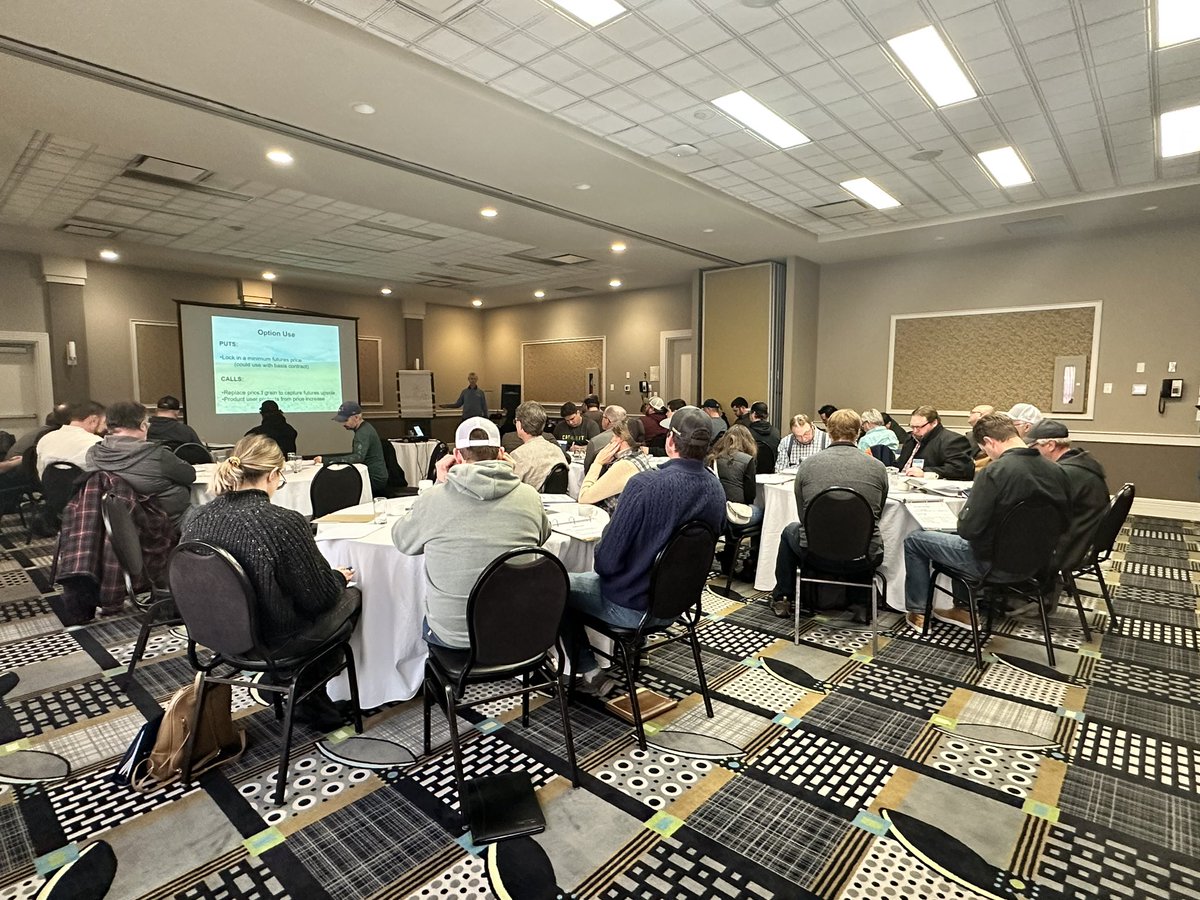 A great turn out for <a href="/AlbertaGrains/">Alberta Grains</a> 2024 Understanding Hedging Grains Course. Big thanks to <a href="/JonDriedger/">Jonathon Driedger</a> David Derwin <a href="/PIFinancialCorp/">PI Financial Corp</a> and Neil Blue for imparting your wisdom and all the farmers for attending.