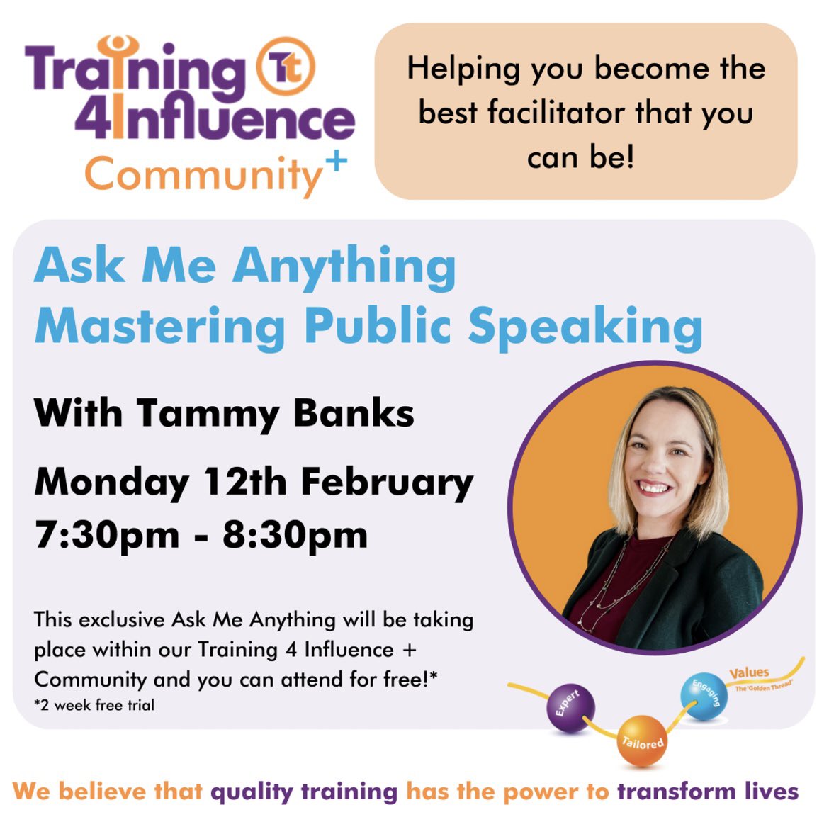 Free at 7.30? Come join me 😊