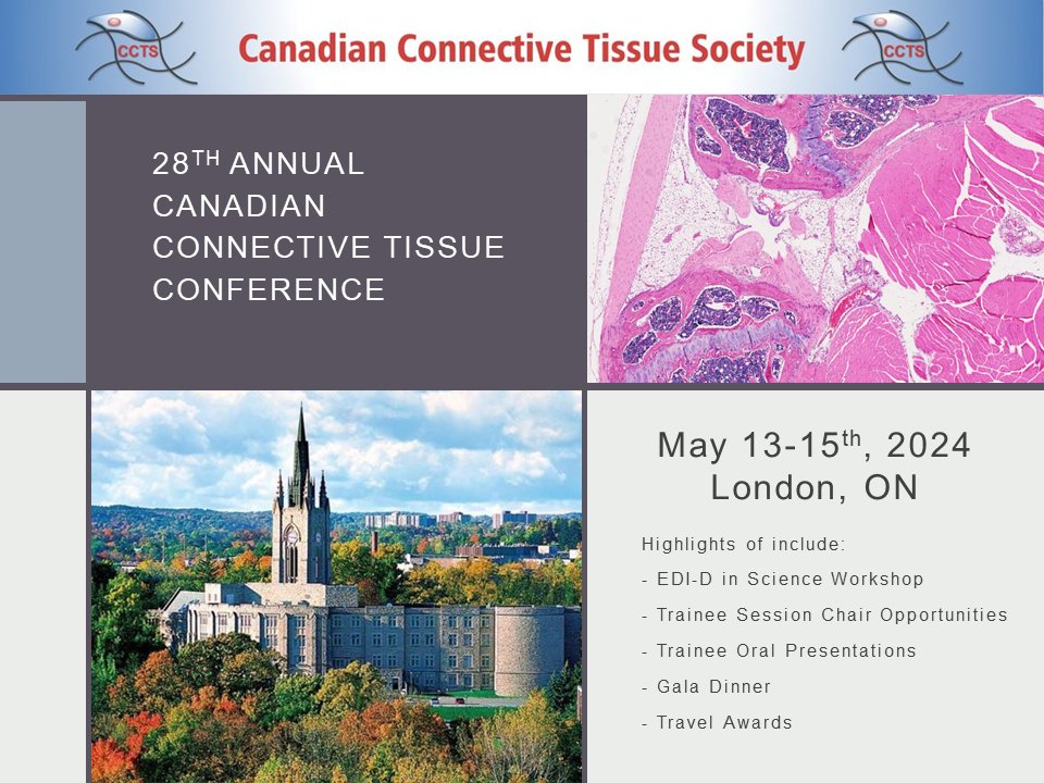 Save the date for our 28th CCTC, happening May 13-15th in London, ON! Stay tuned for registration and abstract submission deadlines coming soon.