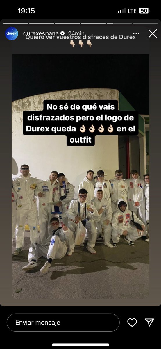 ViceentBertet's tweet photo. Durex españa mos acaba de muntar a la story, som historia https://t.co/iL68lAv0SB