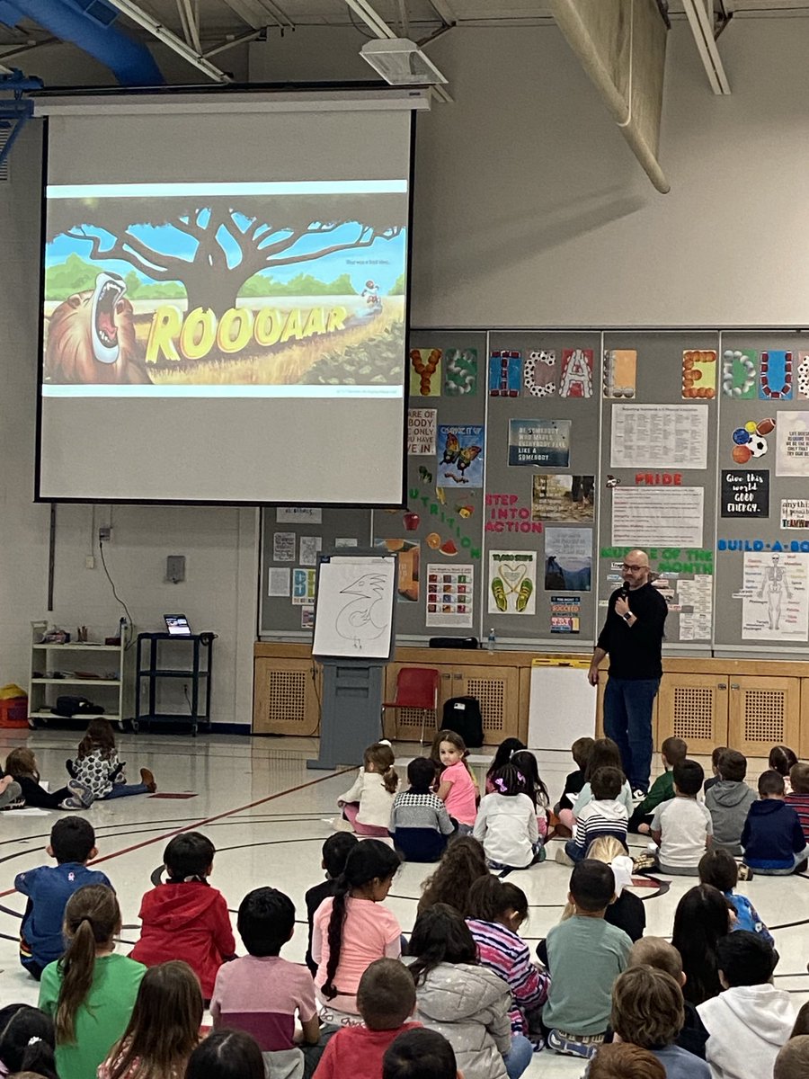 RWpride's tweet image. Author, DJ Corchin, reading and teaching during our assembly!  Students interacted by drawing and writing as guided by DJ.  Thank you DJ and Home &amp;amp; School!