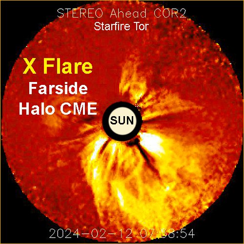 StarfireTor's tweet photo. 3RD X Flare In 4 Days
All 3 X Flares Erupted From The Sun’s Farside
R2 Radiation Storm
Time Shifts & Time Line Edits Continue
Core Matrix Enacts A Time Line Reboot
February 12, 2024
#StarfireTor #XFlare #RadiationStorm #CoreMatrix TimeShifts #TimeLineEdits #ProperMatrix #FalseMatrix

It’s February 12, 2024 UTE. After 3 X flares in 4 days, & 2 days of global time line edits, the Core Matrix enacted a time line reboot. Time line reboots happen, when an Earth ending event has happened. The event could be an asteroid hit, cascading earthquakes & volcanoes, human made nukes, & more. In the reboot process, the Core Matrix takes the dominant time line off line, edits out the catastrophic event, then edits the planet back together into a new dominant time line. This time line reboot was caused by nukes - again. The reboot also supports the newly reclaimed proper Matrix. Prior to the reclaiming, for thousands of years planet Earth had existed in a false Matrix.