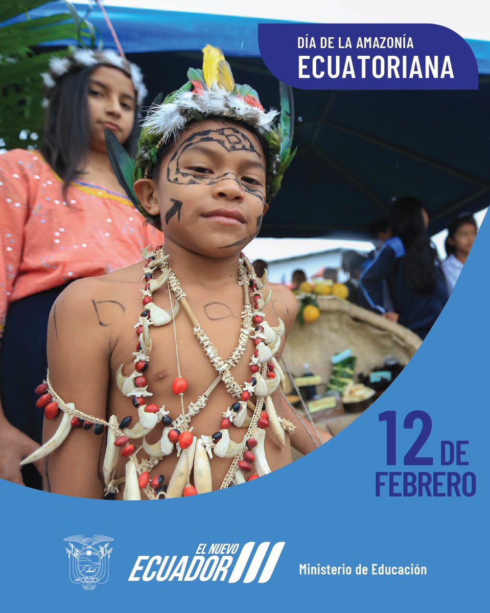 Hoy en el #DíaDeLaAmazonía celebramos a este gran pulmón del mundo. Es nuestra aula y la biodiversidad que habita ahí es nuestro aprendizaje. Con educación, cuidamos y protegemos a la selva ecuatoriana.🌳🦋📚

#ElNuevoEcuador