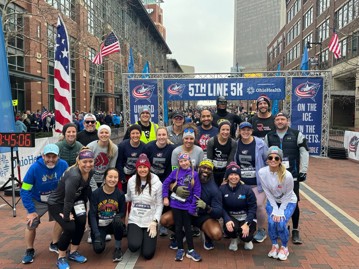 OhioHealth's tweet photo. What an absolute blast it was to watch participants run and walk their hearts out at the #5thLine5K presented by #OhioHealth β another fantastic event on the road to #CapCityHalf! @BlueJacketsNHL @M3SSports https://t.co/Br40YxWBnY