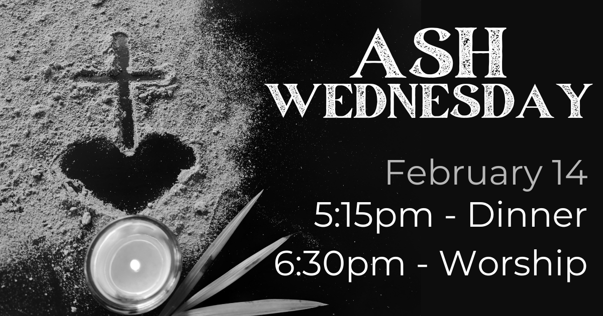GraceMenFalls's tweet photo. Join us for Ash Wednesday this Wednesday, February 14! We'll have dinner in the Commons every Wednesday night during Lent (February 14- March 20) at 5:15PM before the worship service begins at 6:30PM in the Sanctuary. Our Ash Wednesday meal will support the Generate Retreat! https://t.co/KIiTXGBfPJ