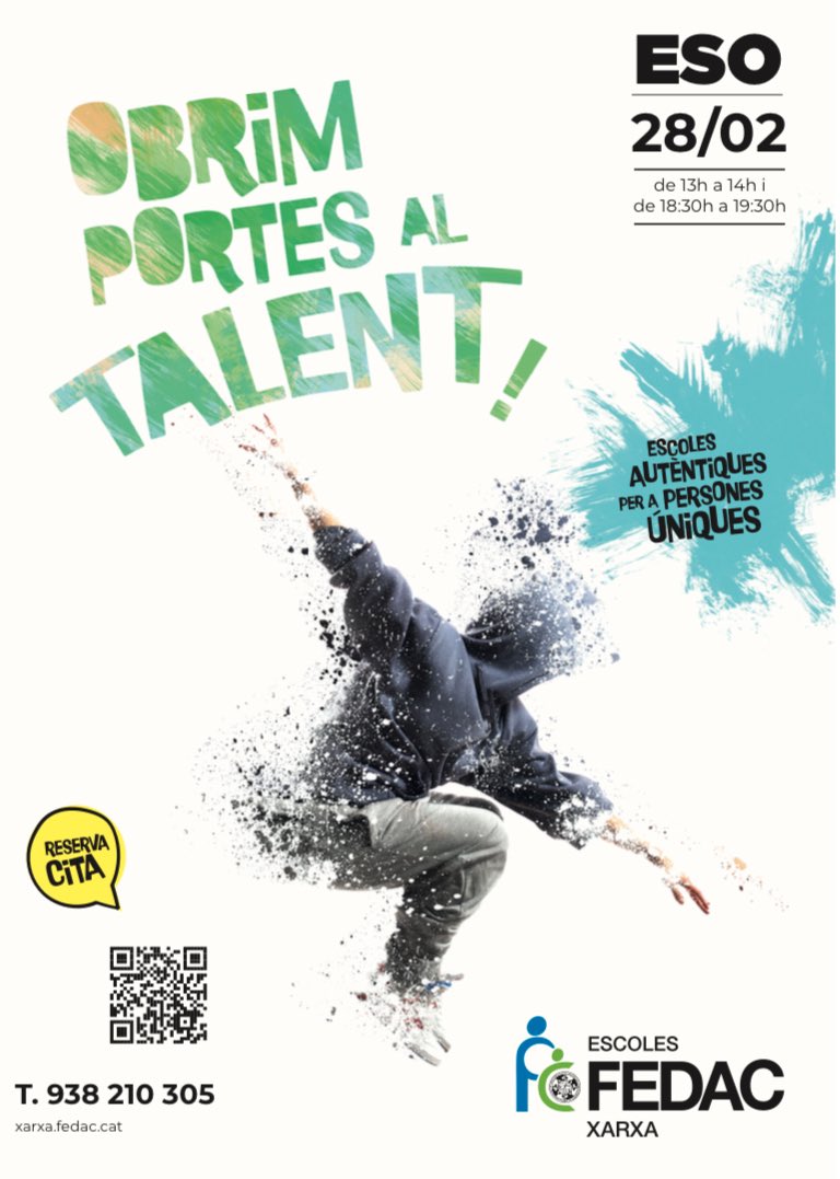 FEDACXarxa's tweet photo. Vine a veure l’Escola on els teus fills s’hi faran gran!
#somlatevaEscola
#passióxeducar #escolesautèntiquesxapersonesúniques
#obrimportesaltalent
#llardinfants
#infantil
#primària
#eso
#bat #batdual
#fp #fpdual #cfgm #cfgs
#hotenimtot
#berga #berguedà
@EscolesFEDAC https://t.co/hhyCzivS3x