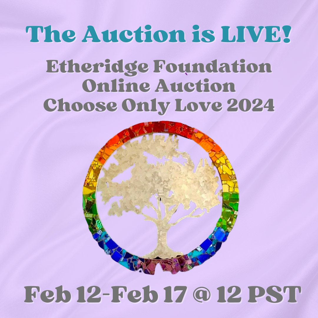 Our 2024 Choose Only Love auction is LIVE!!! Visit ebay.com/e/charity/ethe… to view our fantastic items and make your opening bids. Treasures include VIP concert ticket packages and unique memorabilia used by @metheridge on tour! All proceeds go to the Etheridge Foundation 💜