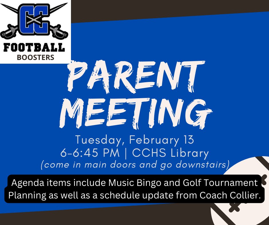 We're looking forward to seeing everyone tomorrow night!
⏰️ 6:00 pm
📍CCHS Library