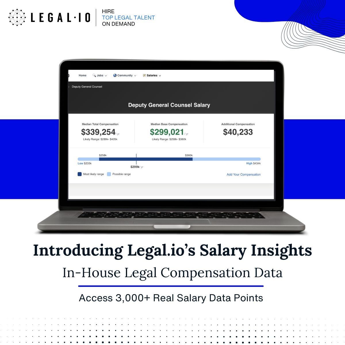 Negotiate your salary with confidence using 3,000+ data points with Legal.io’s Salary Insights, a free compensation benchmarking tool made for in-house legal professionals.

Explore breakdowns of base + equity and more.

Unlock insights: buff.ly/3UCnZrT