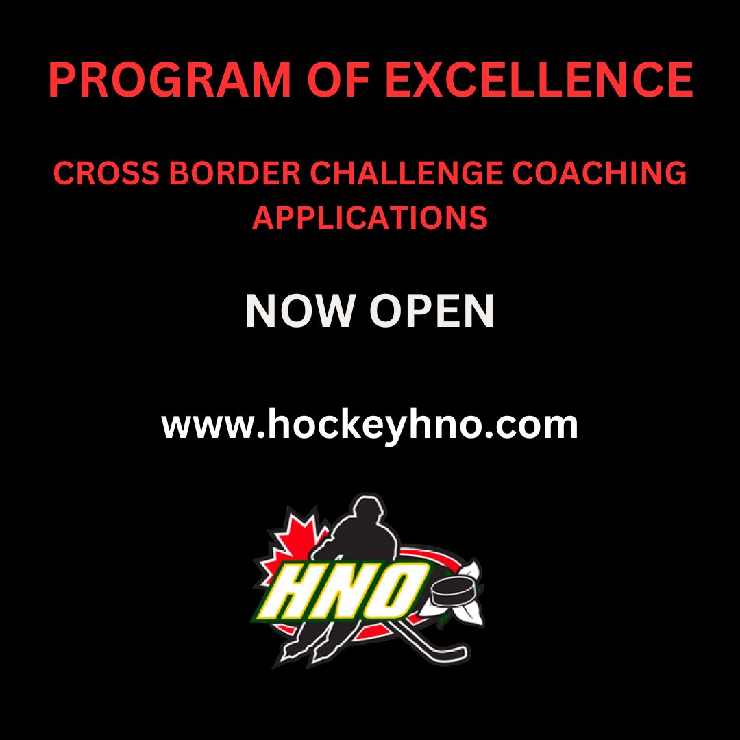 HNO is now accepting applications for coaching positions in our U14, U15 and U16 Program of Excellence. To apply for the 2024 POE- Cross Border Challenge please complete the registration form. Deadline to apply is February 16, 2024 hockeyhno.com/program-of-exc… 📷