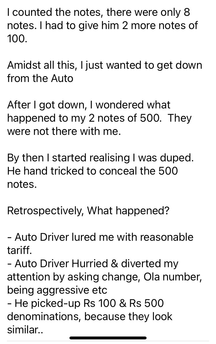 Duped by Tricky Hand of a Auto Driver at Gandhinagar, B’luru Another modus operandi! @Jointcptraffic @CPBlr @bIrcitytraffic