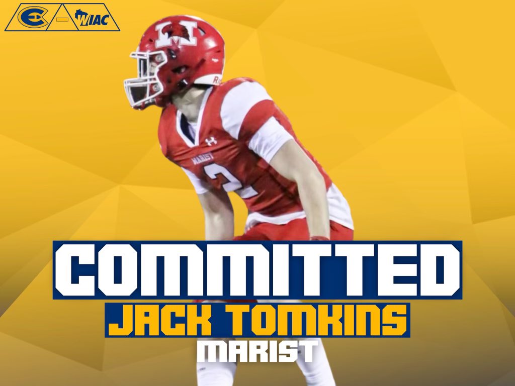 Jack Tomkins (@jacktomkins_) on Twitter photo Excited to announce my commitment to the University of Wisconsin-Eau Claire!
<a href="/RedHawkFB/">Marist Football</a> <a href="/UWECFootball/">Blugold Football</a> <a href="/CoachGrayvold/">Brady Grayvold</a> <a href="/CoachHoover9/">Tim Hoover</a> Excited to announce my commitment to the University of Wisconsin-Eau Claire!
<a href="/RedHawkFB/">Marist Football</a> <a href="/UWECFootball/">Blugold Football</a> <a href="/CoachGrayvold/">Brady Grayvold</a> <a href="/CoachHoover9/">Tim Hoover</a>