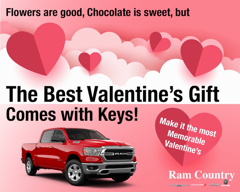 Flowers are good, Chocolate is sweet, but The BEST Valentine's Gift Comes with Keys! 💗 Make this Valentine's Day memorable at Ram Country Dumas! #ramcountrydumas #dumastx #valetinesday #love