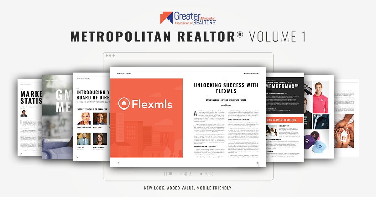 GMARonline's tweet photo. Be sure to check out #GMAR's new look Metropolitan REALTOR Magazine! It features a fresh new design + more info our members need - like our #Flexmls cover story. https://t.co/lY5bE6XRfl
#GMARREALTORS #BOLDDIFFERENTEXCEPTIONAL #GMARAGENTS #BEGREATER #REALTOR #REALESTATE #HOUSING https://t.co/5XPj5tl0ju