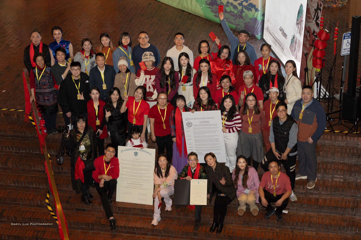 ucasocial's tweet photo. The First Boston Lunar New Year Festival Gala was grandly held at Boston City Hall on February 10, 2024, marking a significant recognition of the culture of the Asian community in Massachusetts and Boston. This unprecedented celebration received strong support from many groups and sponsors, as well as the tireless efforts of countless volunteers, performers, and the organizing committee. 

Special thanks to Massachusetts Governor Maura Healey, Boston Mayor Michelle Wu, and the collaborative efforts of UCA, NECAA, and APAPA, making this day an official Lunar New Year holiday in Massachusetts. 

From Zither performances to choir concerts, from Western music to Eastern dances, every moment showcased the treasures of Asian culture. Let's celebrate this historically significant moment together and thank everyone who made this Lunar New Year Gala a success. Wishing everyone a prosperous Year of the Dragon and a happy New Year!