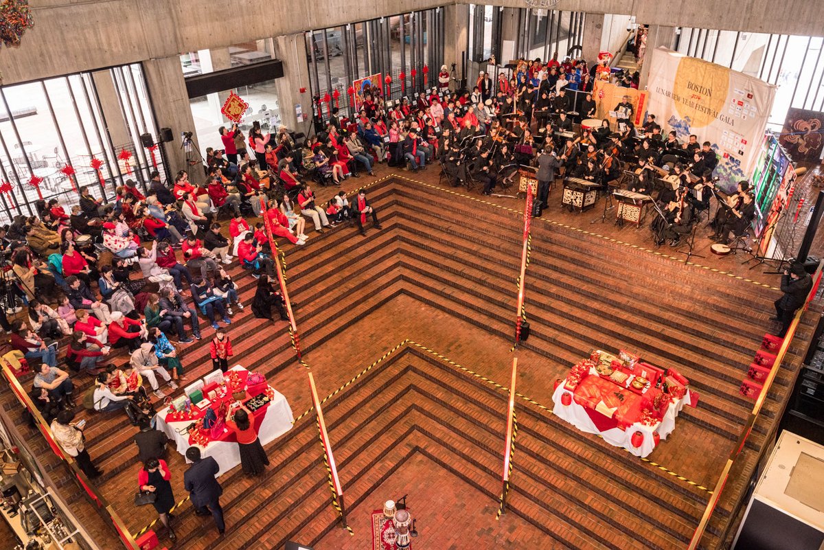 ucasocial's tweet photo. The First Boston Lunar New Year Festival Gala was grandly held at Boston City Hall on February 10, 2024, marking a significant recognition of the culture of the Asian community in Massachusetts and Boston. This unprecedented celebration received strong support from many groups and sponsors, as well as the tireless efforts of countless volunteers, performers, and the organizing committee. 

Special thanks to Massachusetts Governor Maura Healey, Boston Mayor Michelle Wu, and the collaborative efforts of UCA, NECAA, and APAPA, making this day an official Lunar New Year holiday in Massachusetts. 

From Zither performances to choir concerts, from Western music to Eastern dances, every moment showcased the treasures of Asian culture. Let's celebrate this historically significant moment together and thank everyone who made this Lunar New Year Gala a success. Wishing everyone a prosperous Year of the Dragon and a happy New Year!