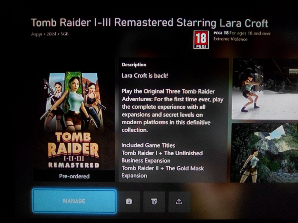 The only woman more bad ass than a female Shepard. 
Can't wait to relive my childhood, and this time get past the T-Rex...
Can't think of a better way to spend #ValentinesDay
Wait a minute... No pre-ordering this is better...
#TombRaiderRemastered