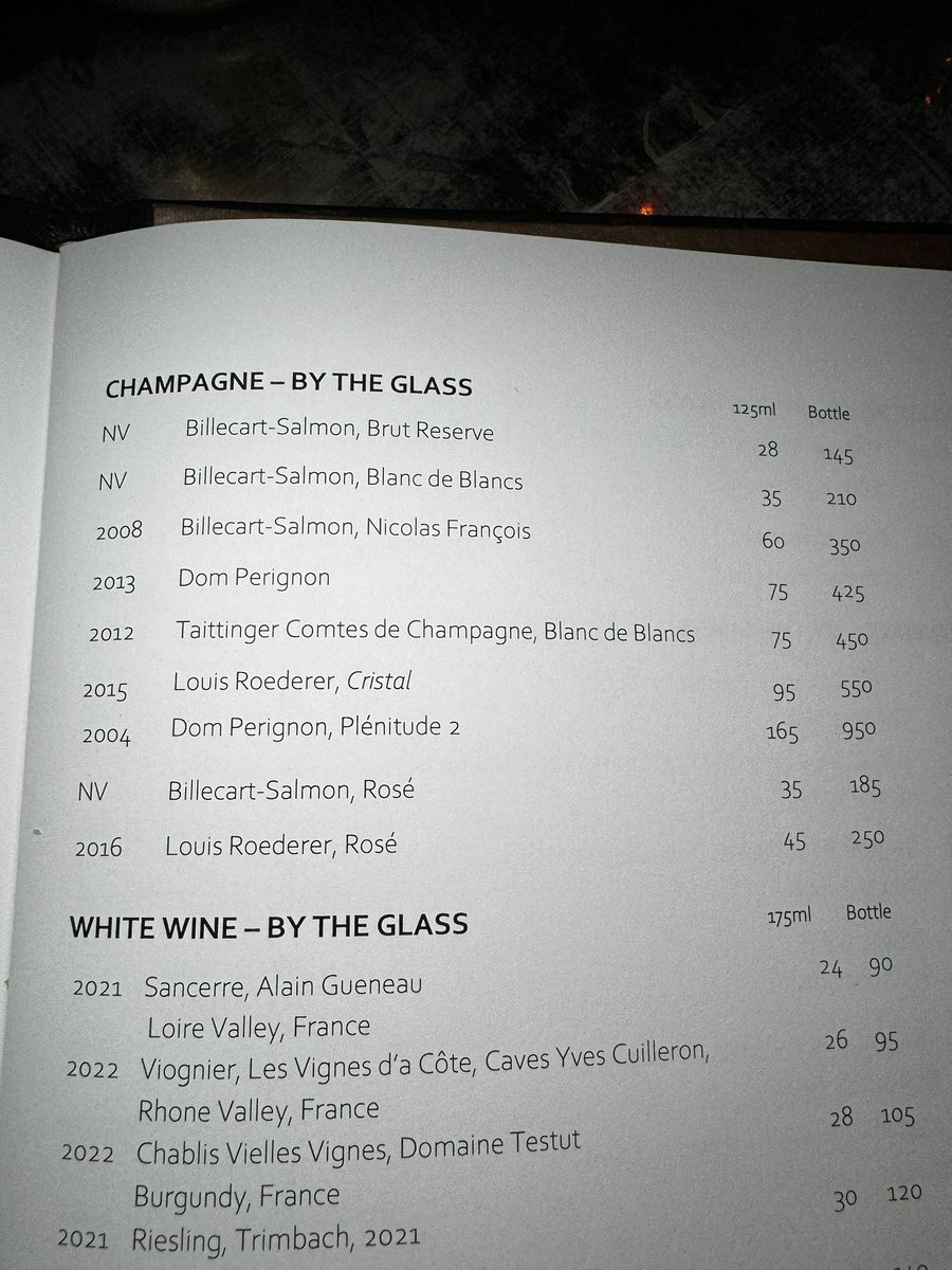 Is this the most insane “by the glass” list???