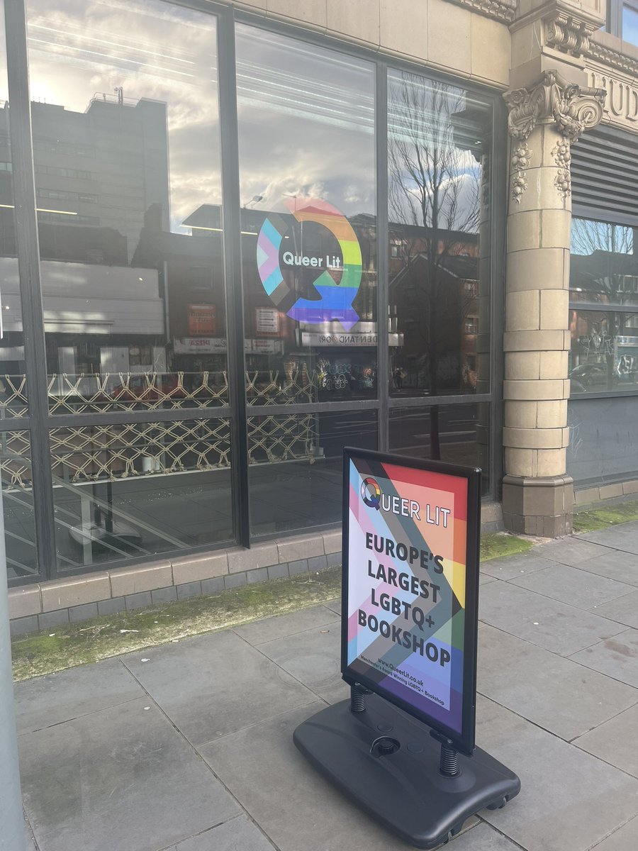 A fab day in Manchester catching up with <a href="/Sean_JKP/">Sean Townsend</a> &amp; visiting <a href="/QueerLitUK/">Queer Lit</a> where there were so many <a href="/JKPBooks/">JKP Books</a> &amp; the mural of @Harry_JKP ‘s book #Gender #Sexuality #KidsBooks