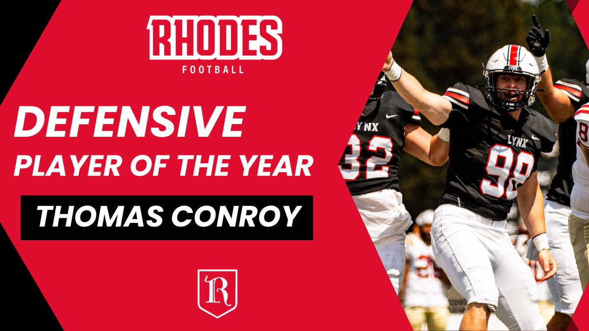 Congratulations to <a href="/ThomasSConroy/">Thomas Conroy</a> on winning
<a href="/RhodesFootball/">Rhodes Football</a> Defensive Player of the Year, awarded at our banquet over the weekend. #RollLynxRoll #PLP