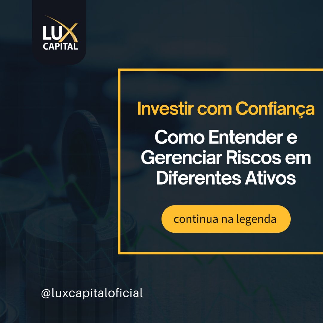 LuxCapital_'s tweet image. Seja qual for o seu perfil de investimento, estamos aqui para ajudá-lo a entender e gerenciar os riscos em diferentes ativos.
lux.capital
#LuxCapital #Investimentos #GerenciamentoDeRiscos #ConsultoriaFinanceira