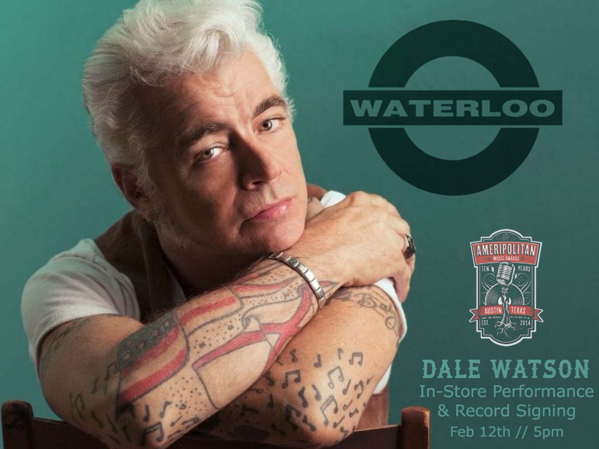 We welcome the founder of the @ameripolitan Country Music Awards, Dale Watson, to the Waterloo Records stage today! Come hear Dale turn a few tunes and grab his latest record, STARVATION BOX on vinyl or CD!