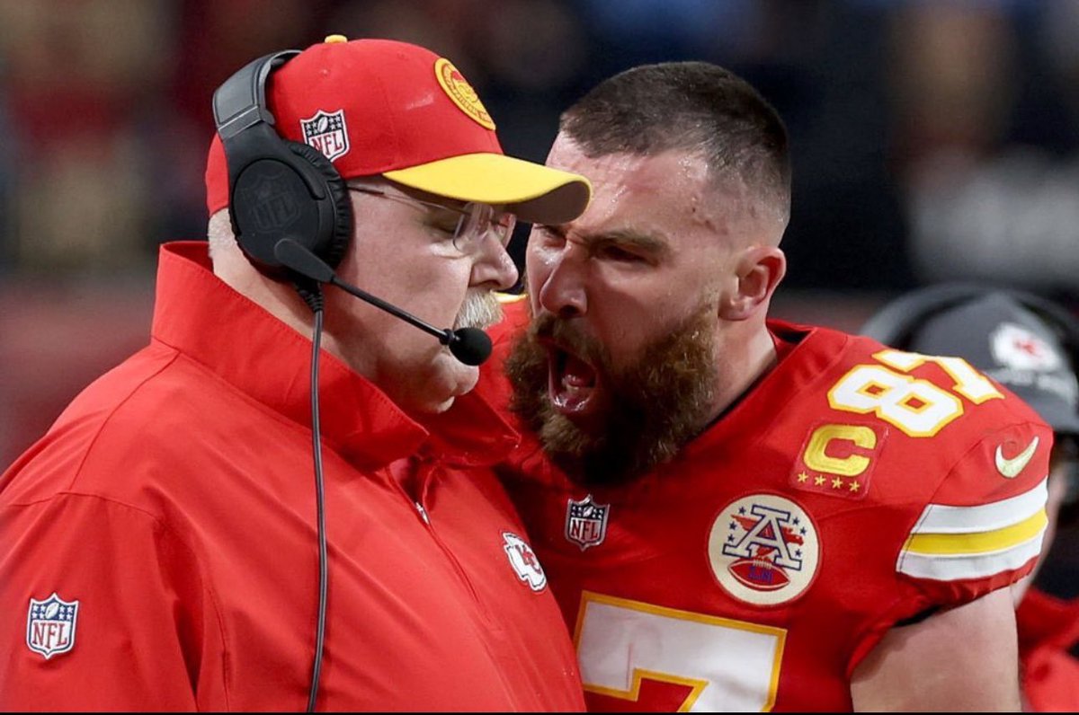 How dare you say my girlfriend <a href="/taylorswift13/">Taylor Swift</a> is a bigger star than me after my performance today <a href="/tkelce/">Travis Kelce</a>